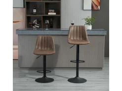 HOMCOM 2er-Set Barhocker Höhenverstellbar Drehbar