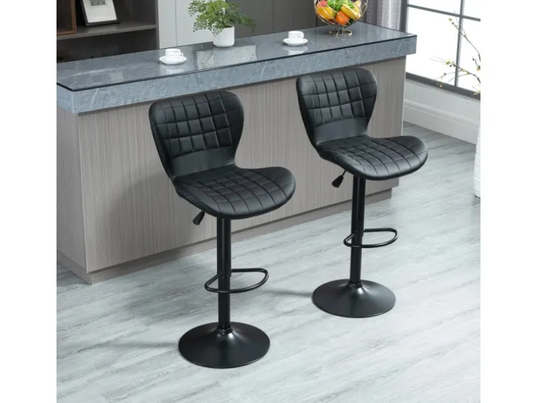 HOMCOM 2er-Set Barstuhl Barhocker Bistrohocker