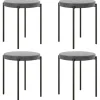 HOMCOM 4er-Set Hocker Metall