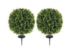 HOMCOM 2er-Set Künstlicher Buchsbaumkugeln 56 cm Kunstpflanze