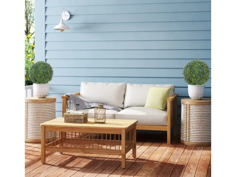 HOMCOM 2er-Set Lavendel Künstliche Pflanzen mit UV Schutz