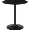 HOMCOM Esstisch für 2 Personen mit Stahlbeinen Rutschfest Ø70 x 75 cm Schwarz