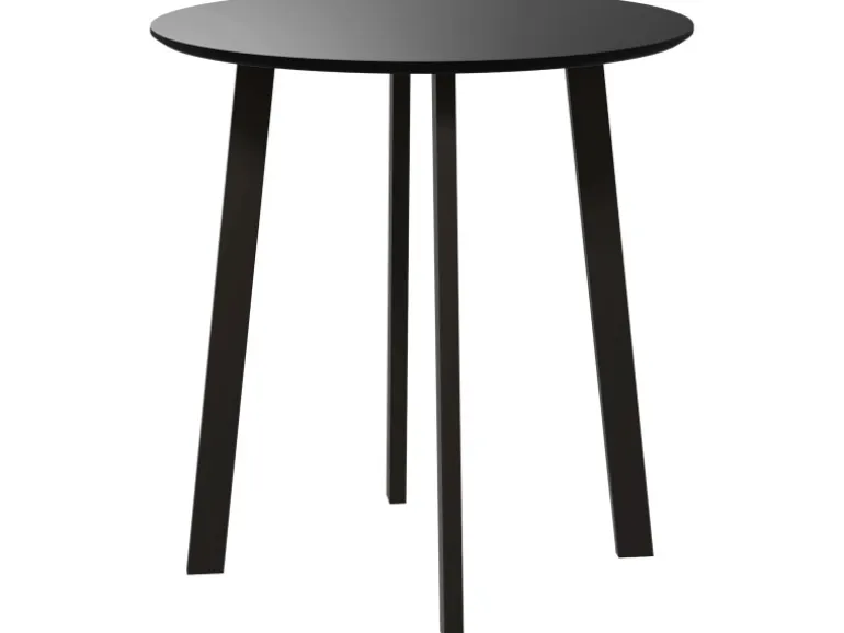 HOMCOM Esstisch für 4 Personen MDF Stahl Schwarz 72L x 72B x 75H cm