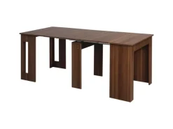 HOMCOM Esstisch Klapptisch Ausziehbar Modernes Design Braun 180 x 85 x 75cm