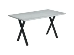 HOMCOM Esstisch mit Steinoptik für 6 Personen Stahlbeine Grau 140 x 80 x 76 cm