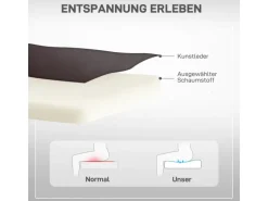 HOMCOM Fernsehsessel mit Aufstehhilfe Kunstleder Schaumstoff Kaffee-Braun