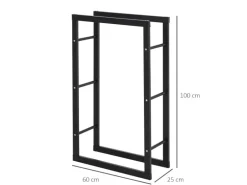 HOMCOM Kaminholzregal 60 x 25 x 100 cm für Innen und Außen