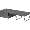 HOMCOM Klappbett Polyester Metall Grau 190L x 69B x 38,5H cm
