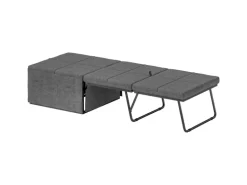 HOMCOM Klappbett Polyester Metall Grau 190L x 69B x 38,5H cm