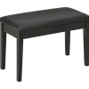 HOMCOM Klavierbank mit Stauraum Lederkissen Schwarz 75 x 35 x 49 cm