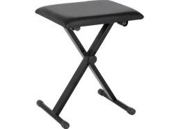 HOMCOM Klavierhocker Höhenverstellbar Zusammenklappbar Schwarz 39 x 29 x 37-47cm