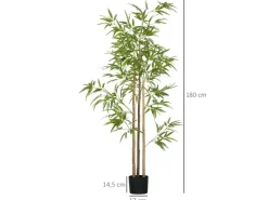 HOMCOM Künstliche Pflanze Kunststoff Metall Ø15 x 180H cm