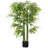 HOMCOM Künstliche Pflanze Seidentuch Kunststoff 17L x 17B x 140H cm