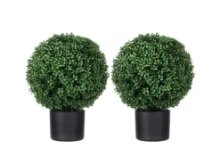 HOMCOM Künstliche Pflanzen 2er-Set mit Blumentopf