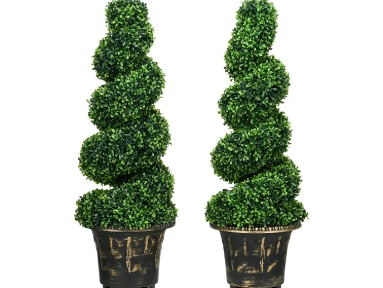 HOMCOM Künstliche Pflanzen 2er-Set mit Blumentopf 90 cm