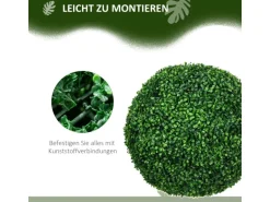 HOMCOM Künstliche UV-beständig Pflanze PE Ø50 x 50H cm