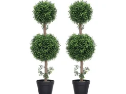 HOMCOM Künstlicher Buchsbaum 2er-Set Groß 91,6 cm