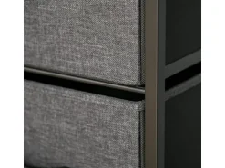 HOMCOM Kommode mit 4 Schubladen Aufbewahrungsschrank Kommodenschrank Schwarz
