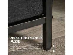 HOMCOM Kommode mit 3 Schubladen Aufbewahrungsschrank Kommodenschrank Schwarz