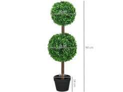 HOMCOM Kunstpflanze Kunststoff Zement 18L x 18B x 90H cm