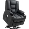 HOMCOM Massagesessel Kunstleder Stahl Schwarz 90L x 98B x 102H cm