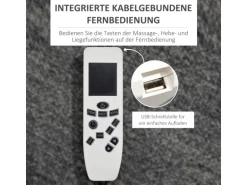 HOMCOM Massagesessel Kunstleder Stahl Schwarz 90L x 98B x 102H cm