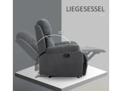 HOMCOM Relaxsessel Liege 150° mit Schlaffunktion 93 x 88 x 102 cm