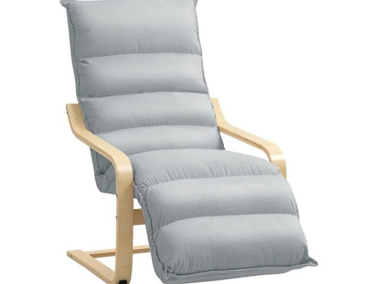 HOMCOM Relaxsessel Loungesessel Gepolstert Sessel mit Armlehne Lesesessel Hellgrau