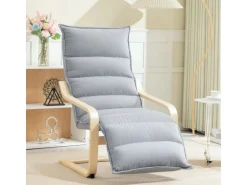 HOMCOM Relaxsessel Loungesessel Gepolstert Sessel mit Armlehne Lesesessel Hellgrau