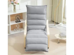 HOMCOM Relaxsessel Loungesessel Gepolstert Sessel mit Armlehne Lesesessel Hellgrau
