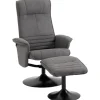 HOMCOM Relaxsessel mit Hocker Drehbar bis 150 kg Belastbar