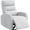 HOMCOM Relaxsessel mit Liegefunktion Polyester 76L x 93B x 103H cm Hellgrau