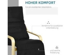 HOMCOM Relaxstuhl mit Verstellbarem Fußteil 66,5 x 94 x 100 cm