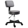 HOMCOM Rollhocker Höhenverstellbar mit Lehne Ø35 x 72-84 cm