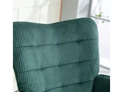 HOMCOM Schaukelstuhl Kord Buchenholz Stahl Schaumstoff