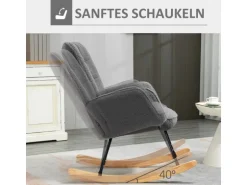 HOMCOM Schaukelstuhl mit Breiter Rückenlehne