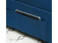 HOMCOM Schlafsessel Polyester Schaumstoff Blau 65,5L x 104B x 81H cm