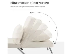 HOMCOM Schlafsofa mit Armlehne 3-in-1 Multifunktion 65 x 69 x 80 cm