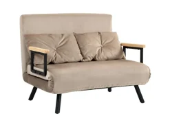 HOMCOM Schlafsofa mit Bettfunktion Rückenkissen 102 x 73 x 81 cm