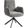 HOMCOM Sessel Drehbar Loungesessel mit Armlehne für Wohnzimmer Schlafzimmer Dunkelgrau