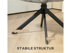 HOMCOM Sessel Drehbar Loungesessel mit Armlehne für Wohnzimmer Schlafzimmer Dunkelgrau