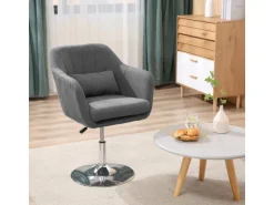 HOMCOM Sessel mit Armlehne Polyester Dunkelgrau 60B x 60T x 79-91H cm
