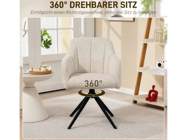 HOMCOM Sessel Wohnzimmer Loungesessel mit Stahlbeine Samtoptik für Schlafzimmer Beige