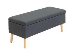 HOMCOM Sitzbank mit Stauraum Polsterbank 110 x 39 x 45 cm Dunkelgrau