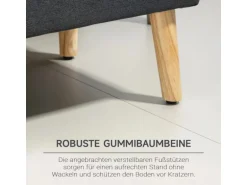HOMCOM Sitzbank mit Stauraum Polsterbank 110 x 39 x 45 cm Dunkelgrau