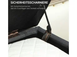 HOMCOM Sitzbank mit Stauraum Polsterbank 110 x 39 x 45 cm Dunkelgrau