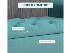 HOMCOM Sitzbank mit Stauraum bis 120 kg Belastbar 126 x 48,5 x 47 cm