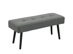 HOMCOM Sitzbank Polsterbank Cordbezug Getuftete Bettbank 100 x 36 x 45 cm Grau