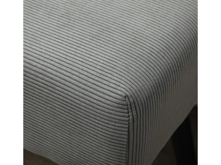 HOMCOM Sitzbank Polsterbank Cordbezug Getuftete Bettbank 100 x 36 x 45 cm Grau