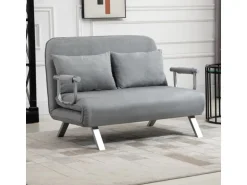 HOMCOM 2-Sitzer Schlafsofa mit Armlehne 111 x 80 x 78cm